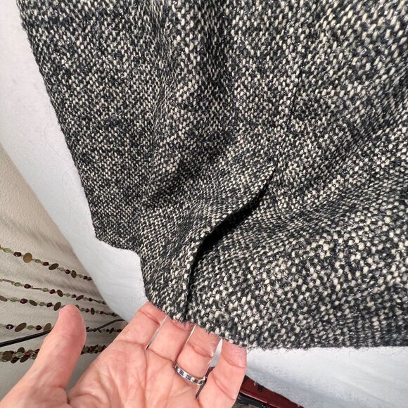 NWT Coldwater Creek Tweed Shimmer Pencil Skirt Black White Metallic Sparkles 10P - Picture 6 of 12
